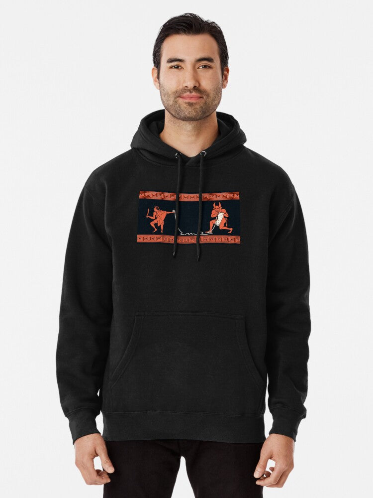 Crafty Minotaur Pullover Hoodie | Cozy Graphic Hoodie | Unisex Pullover
