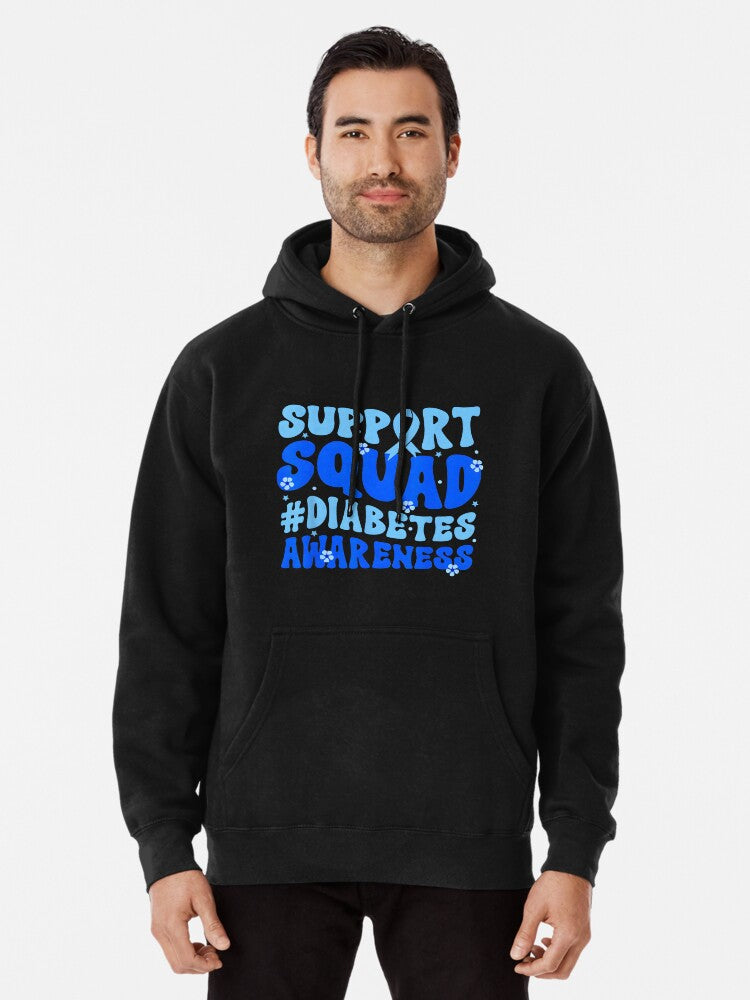 Assistance Managing Provide Unite Moral The Color And Share Support The Under In They Information T1d To Show Of Patients This Symbol Blue Disease Help Pullover Hoodie | Cozy Graphic Hoodie | Unisex Pullover