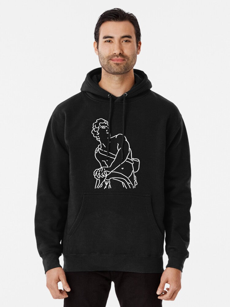 David By Bernini Black Version Pullover Hoodie | Cozy Graphic Hoodie | Unisex Pullover