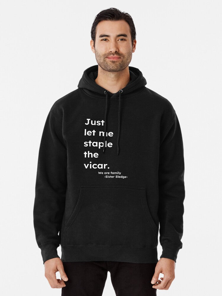 Staple The Vicar Misheard Lyrics Pullover Hoodie | Cozy Graphic Hoodie | Unisex Pullover