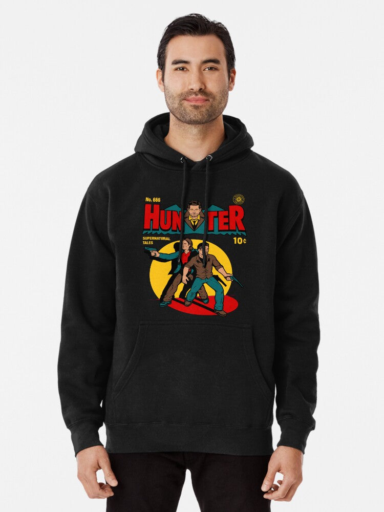 Hunter Comic Pullover Hoodie | Cozy Graphic Hoodie | Unisex Pullover