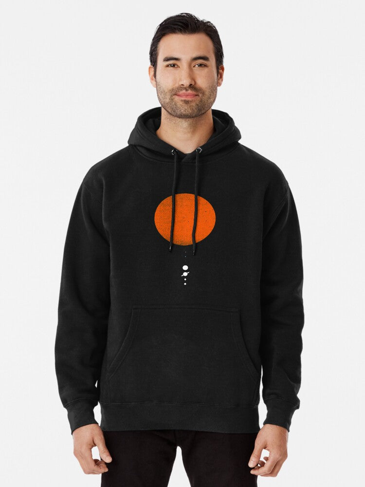 Minimal Solar System Pullover Hoodie | Cozy Graphic Hoodie | Unisex Pullover
