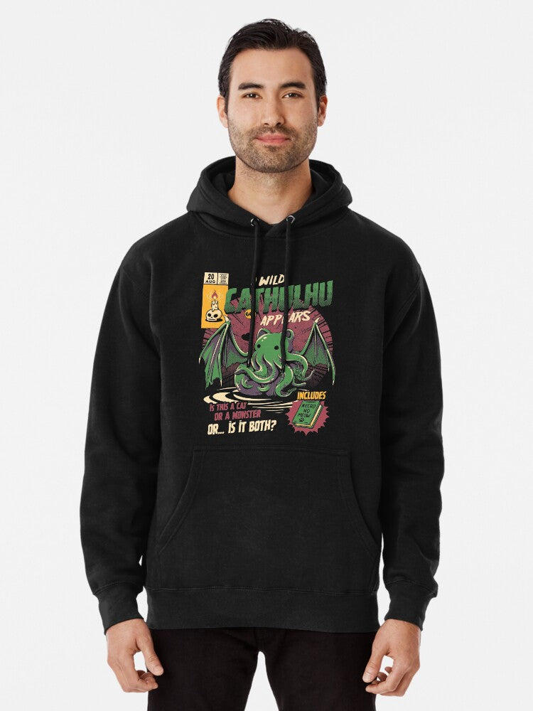 Cathulhu Pullover Hoodie | Cozy Graphic Hoodie | Unisex Pullover