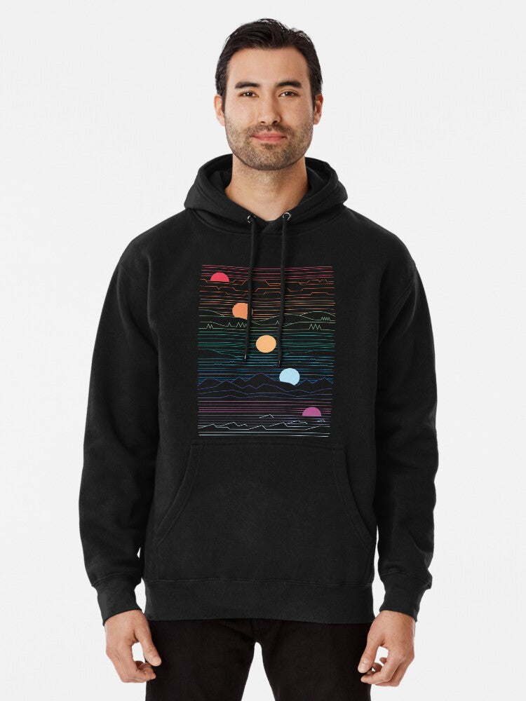 Many Lands Under One Sun Pullover Hoodie | Cozy Graphic Hoodie | Unisex Pullover