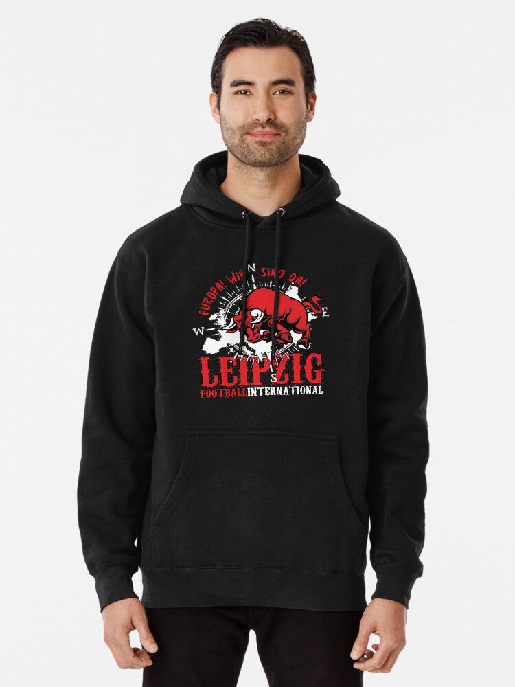 Leipzig International Pullover Hoodie | Cozy Graphic Hoodie | Unisex Pullover