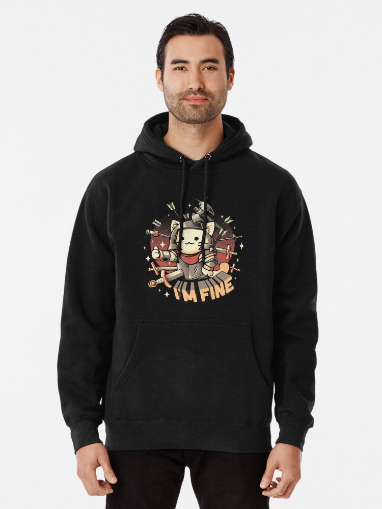 I'm Fine Pullover Hoodie | Cozy Graphic Hoodie | Unisex Pullover