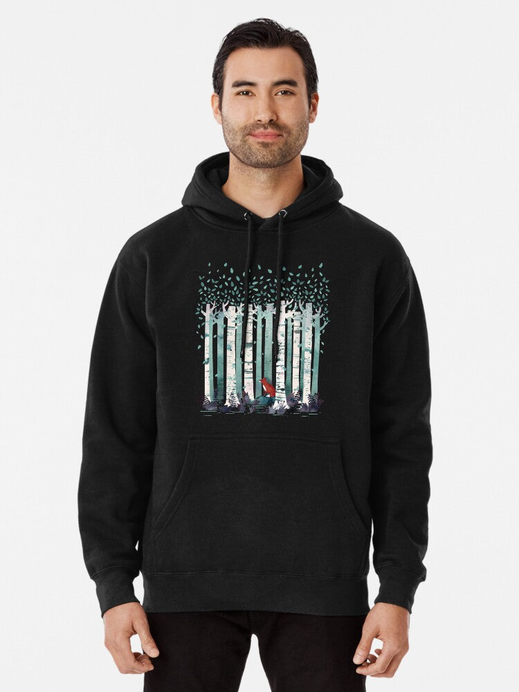 The Birches Pullover Hoodie | Cozy Graphic Hoodie | Unisex Pullover