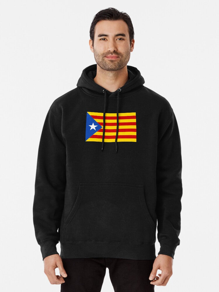 Catalan Flag - Estelada - Catalonia Pullover Hoodie | Cozy Graphic Hoodie | Unisex Pullover
