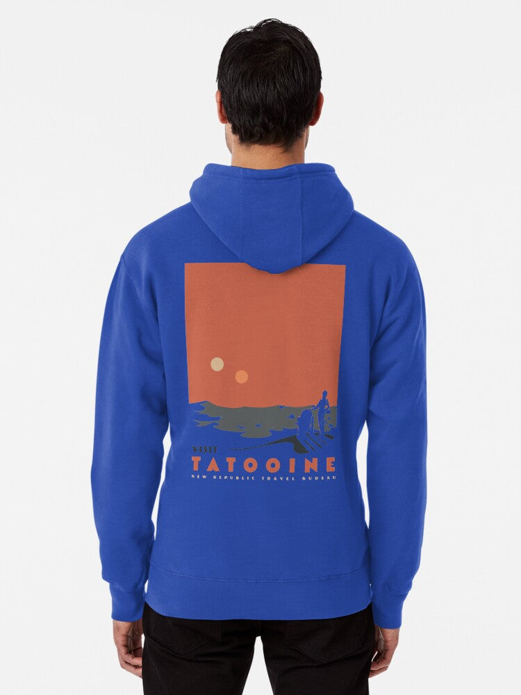 Visit Tatooine Pullover Hoodie | Cozy Graphic Hoodie | Unisex Pullover