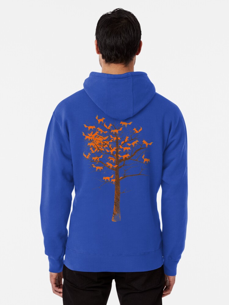 Blazing Fox Tree Pullover Hoodie | Cozy Graphic Hoodie | Unisex Pullover