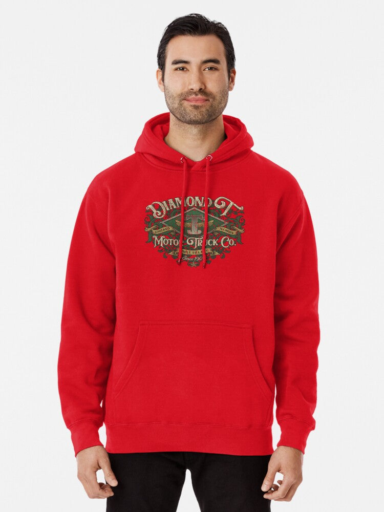 Diamond T Motor Truck Company 1905 Pullover Hoodie | Cozy Graphic Hoodie | Unisex Pullover