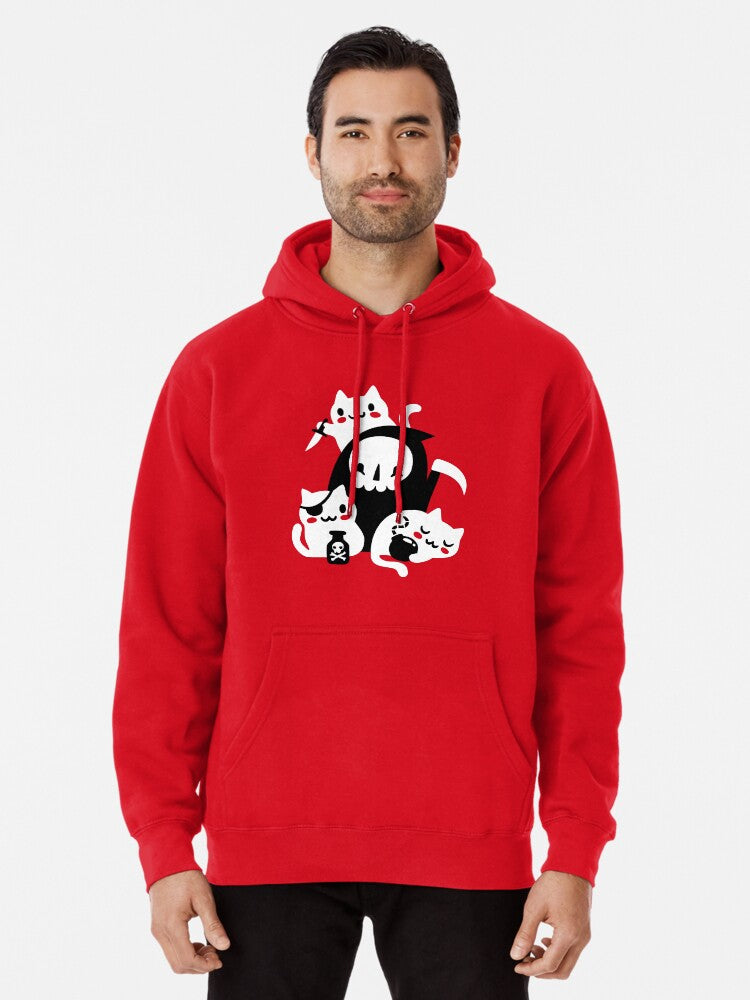 Death's Little Helpers Pullover Hoodie | Cozy Graphic Hoodie | Unisex Pullover