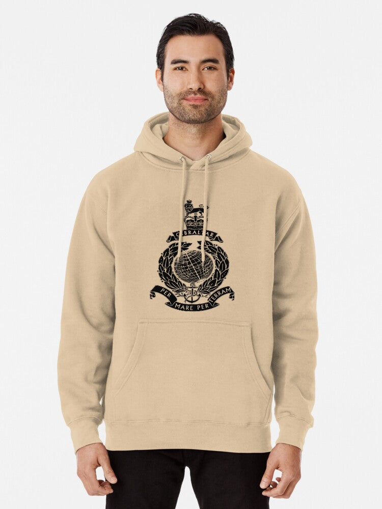 Royal Marines United Kingdom Pullover Hoodie | Cozy Graphic Hoodie | Unisex Pullover
