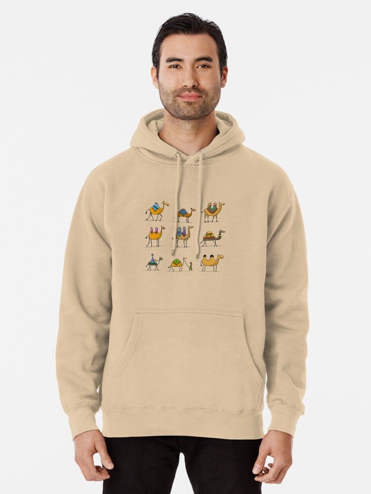 Camel Pullover Hoodie | Cozy Graphic Hoodie | Unisex Pullover