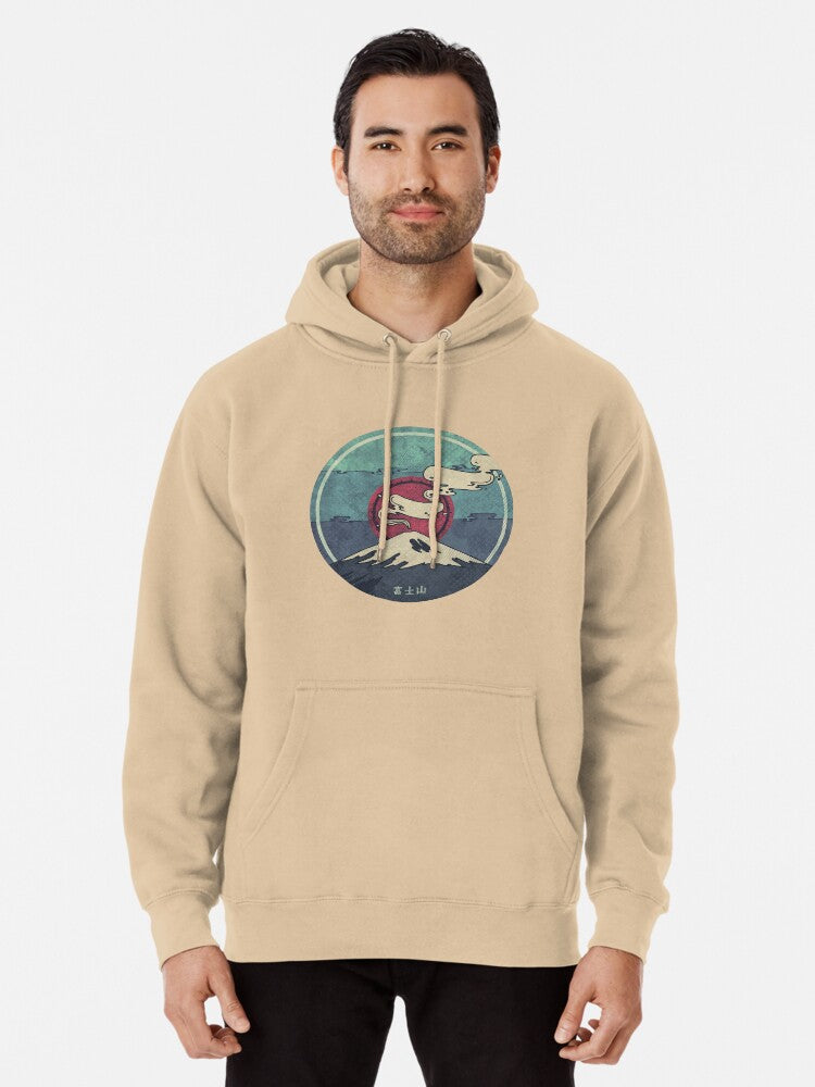 Fuji Pullover Hoodie | Cozy Graphic Hoodie | Unisex Pullover