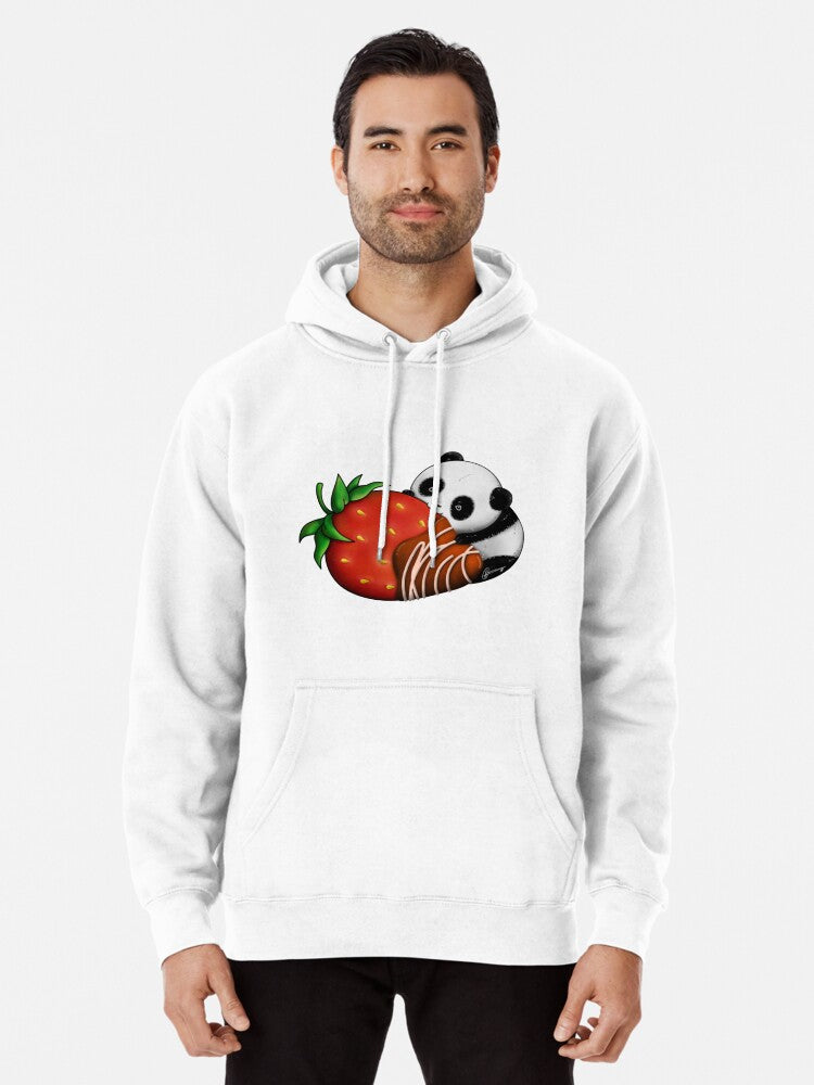 Pandaberry Pullover Hoodie | Cozy Graphic Hoodie | Unisex Pullover