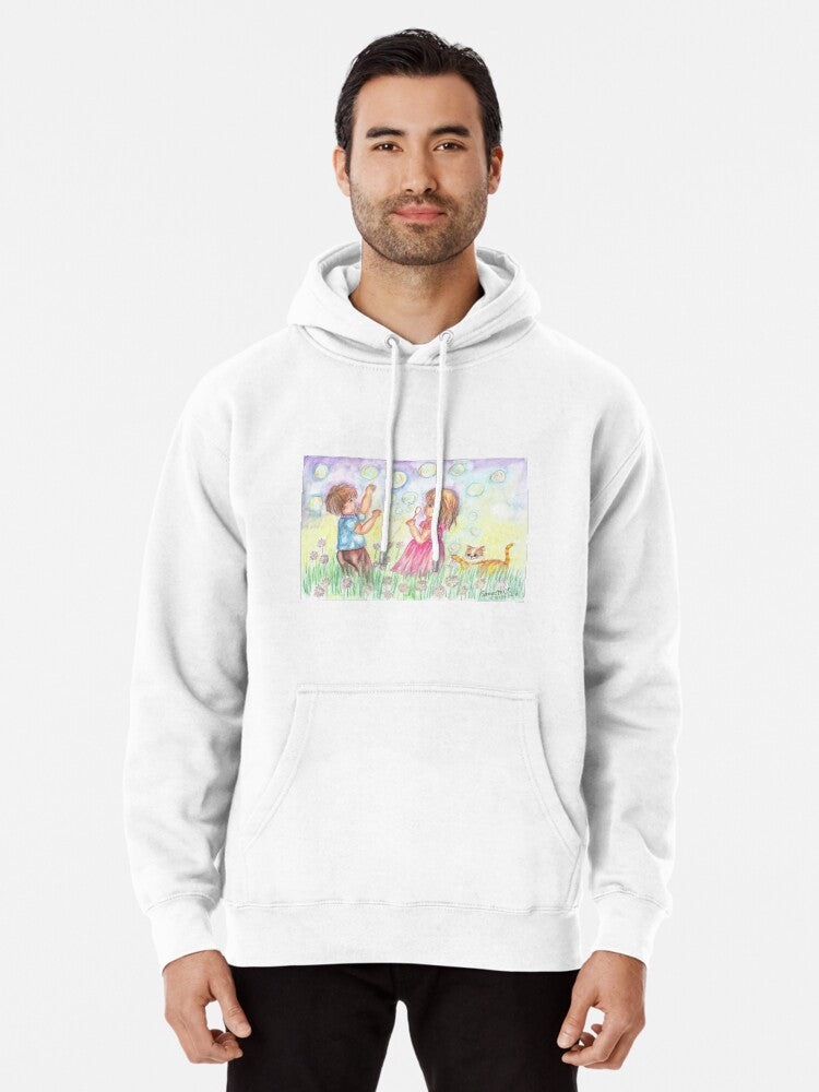 Bubbles Pullover Hoodie | Cozy Graphic Hoodie | Unisex Pullover