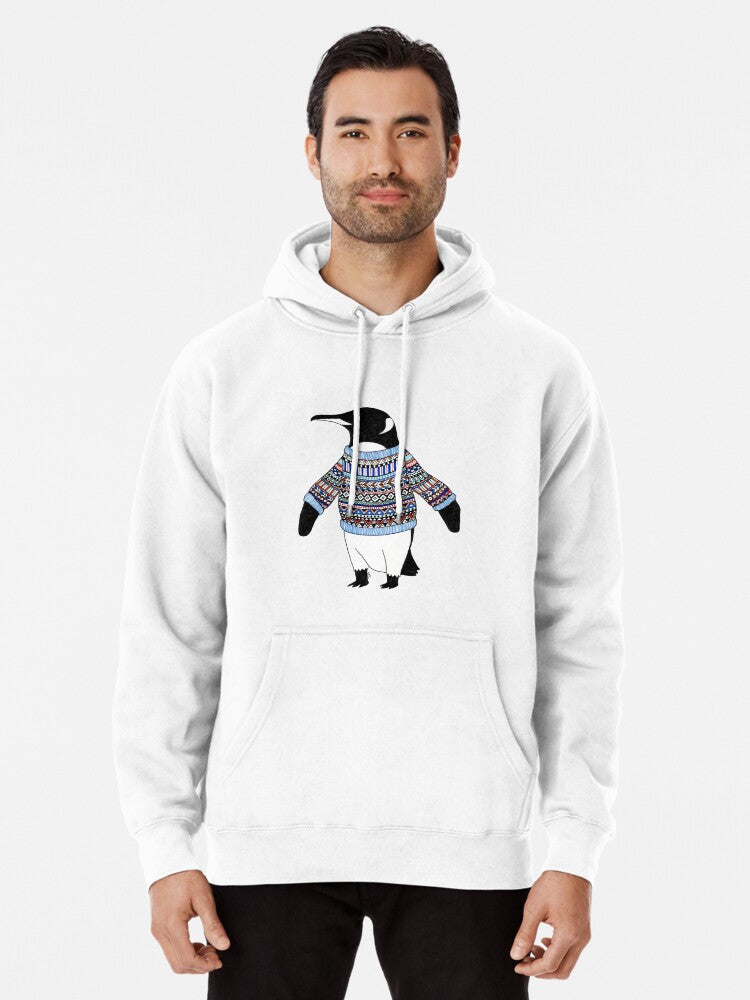 Penguin Pullover Hoodie | Cozy Graphic Hoodie | Unisex Pullover