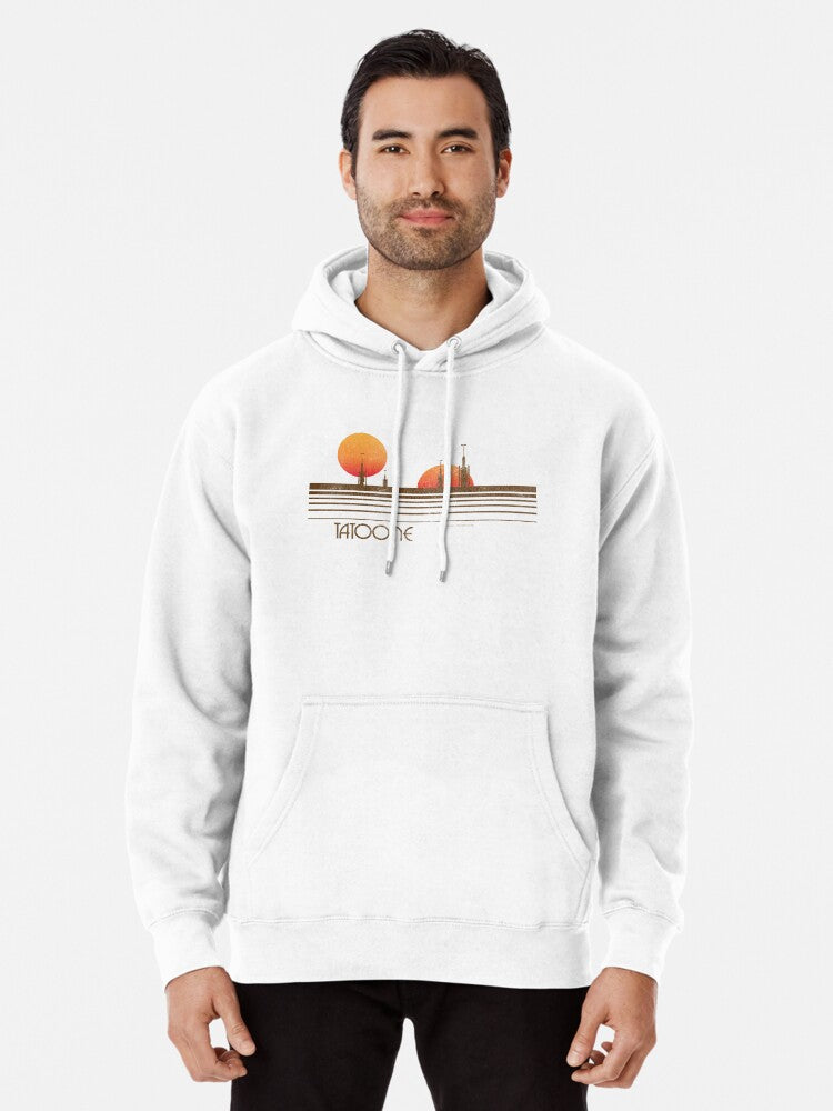 Tatooine Pullover Hoodie | Cozy Graphic Hoodie | Unisex Pullover