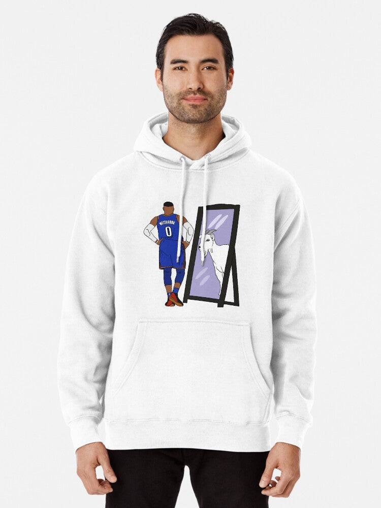 Russell Westbrook Mirror Goat Oklahoma City Pullover Hoodie | Cozy Graphic Hoodie | Unisex Pullover