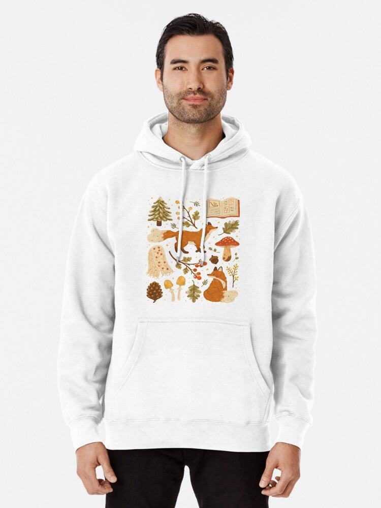 Cozy Winter Woodland Pullover Hoodie | Cozy Graphic Hoodie | Unisex Pullover
