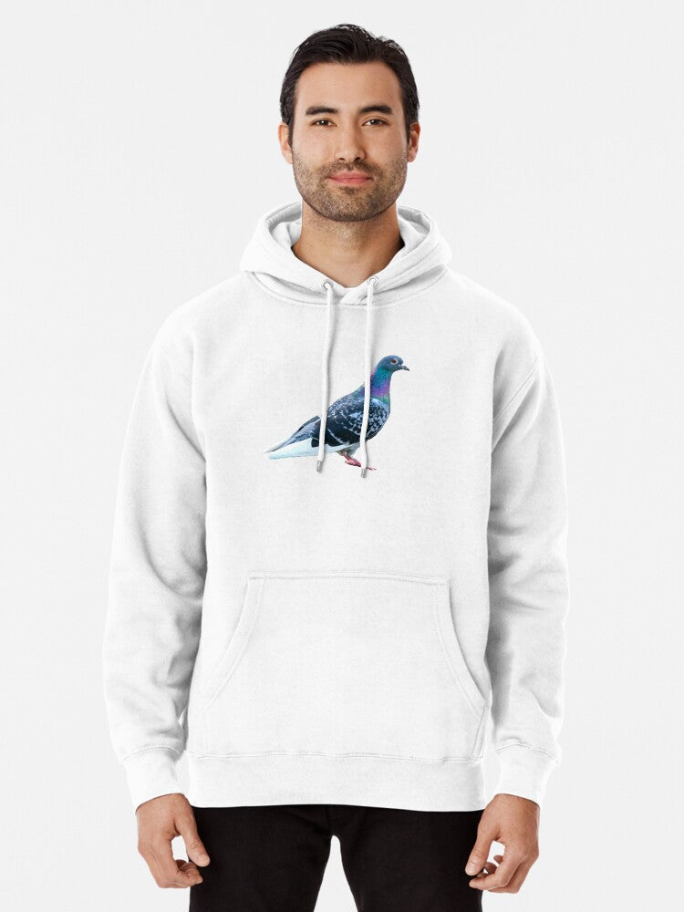 Street Pigeon Pullover Hoodie | Cozy Graphic Hoodie | Unisex Pullover
