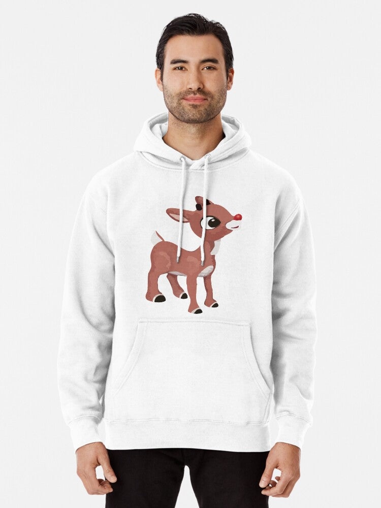 Classic Rudolph Graphicloveshop Pullover Hoodie | Cozy Graphic Hoodie | Unisex Pullover