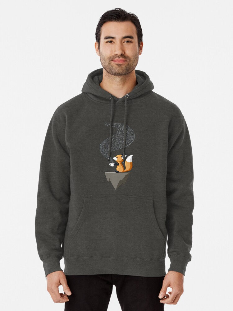 Fox Tea Pullover Hoodie | Cozy Graphic Hoodie | Unisex Pullover