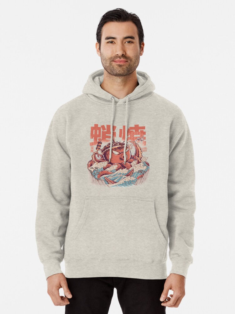 Takoyaki Attack Pullover Hoodie | Cozy Graphic Hoodie | Unisex Pullover