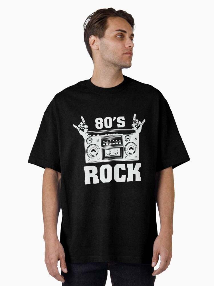 80s Rock And Roll Oversized T-shirt | Trendy Graphic Tee | Casual Unisex T-shirt
