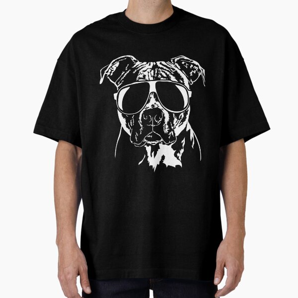 American Staffordshire Terrier cool dog sunglasses Oversized T-Shirt by dogarts