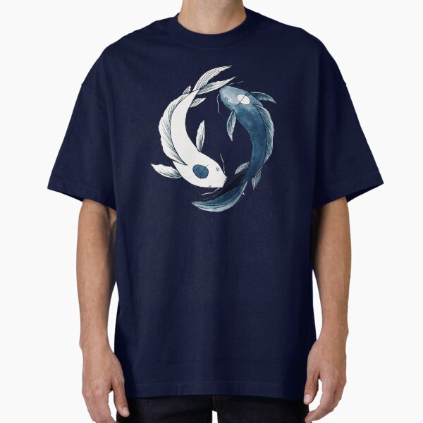 Tui and La - Yin & Yang Koi Oversized T-Shirt for Sale by nicoledesigns