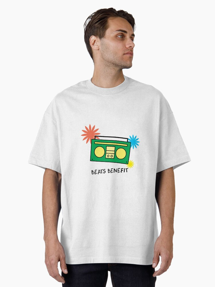 Abstract Radio Oversized T-shirt | Trendy Graphic Tee | Casual Unisex T-shirt