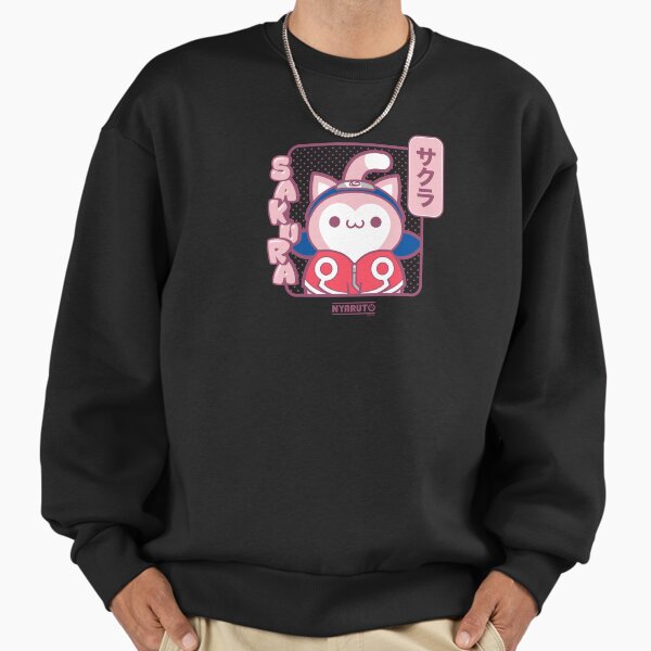 "Nyaruto Cute Bubble Sakura Haruno Kanji Big Chest Portrait" Premium Oversized Sweatshirt for Sale by FifthSun