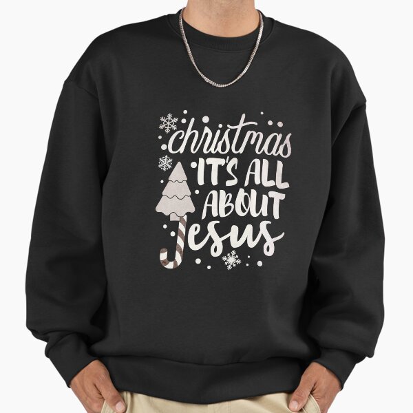 "Vintage Christmas Its All About Jesus" Premium Oversized Sweatshirt for Sale by YesterDayCheck