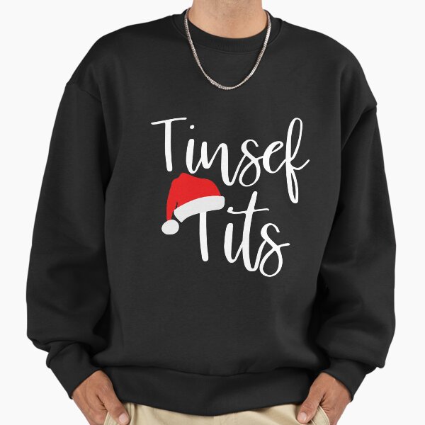 "Tinsel Tits Christmas Joke Merry" Premium Oversized Sweatshirt for Sale by peruvian199