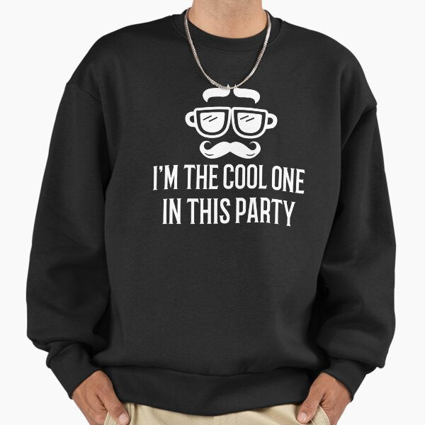 "I'M THE COOL ONE IN THIS PARTY - Funny Chrismas Eve Graphic Design" Premium Oversized Sweatshirt for Sale by Artfooll
