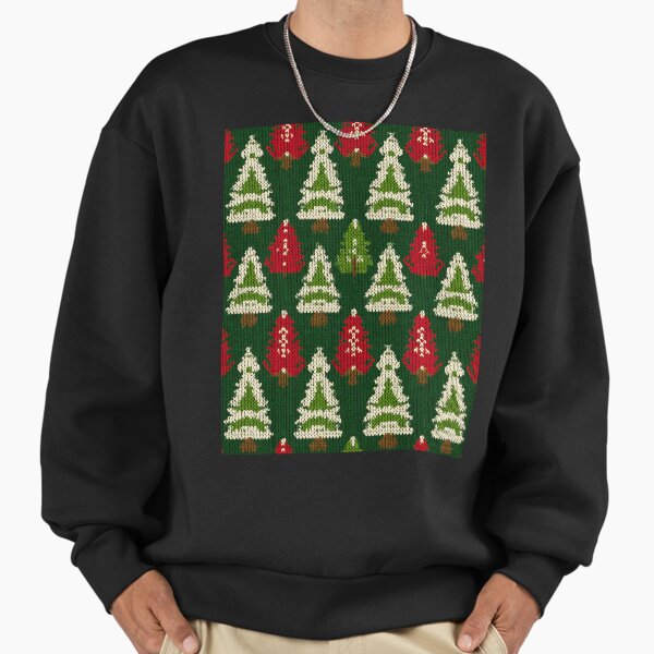 "Christmas Trees Funny Ugly Chrismas Knitted Style Pattern" Premium Oversized Sweatshirt for Sale by SecretDicer