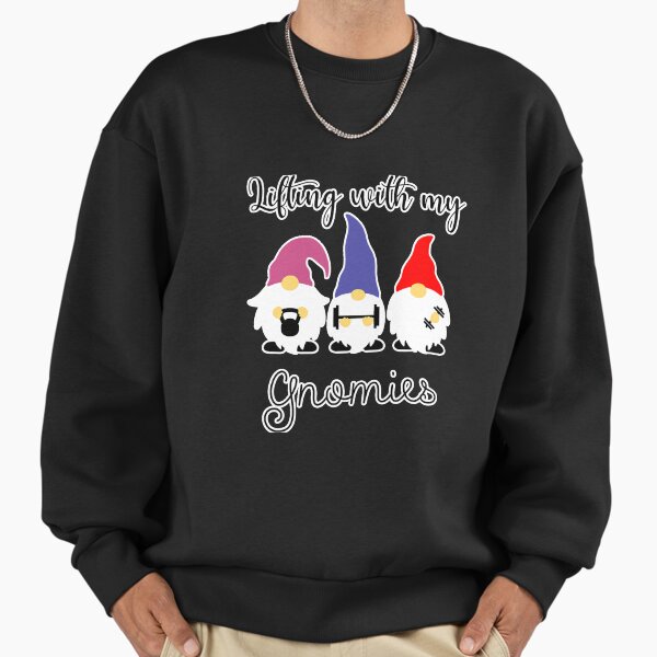 "Lifting With My Gnomies Workout Gnomes" Premium Oversized Sweatshirt for Sale by YesterDayCheck