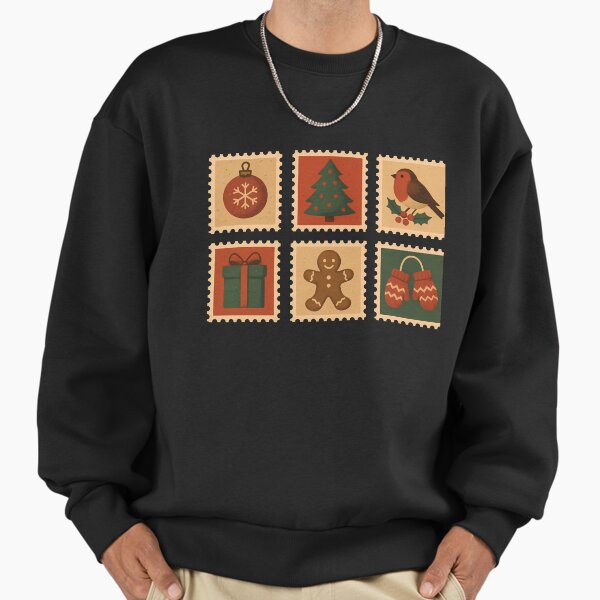 "Christmas Vintage Stamps" Premium Oversized Sweatshirt for Sale by olegsh7