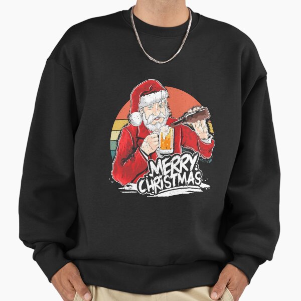 "Vintage Christmas Beer Mug Santa" Premium Oversized Sweatshirt for Sale by YesterDayCheck