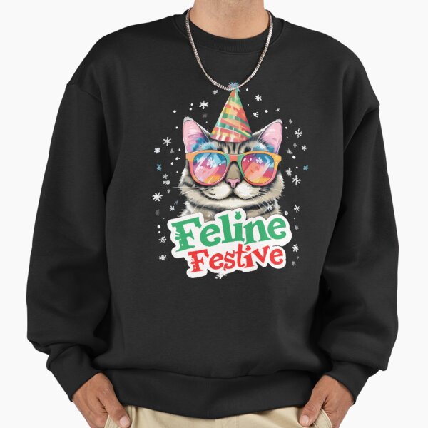 "Festive Feline: Chrismas Cat" Premium Oversized Sweatshirt for Sale by printmala
