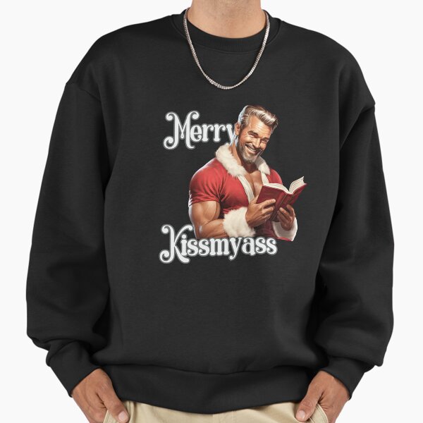 "Merry Kissmyass, 2023 Sarcastic Gifts, Naughty Christmas, Vintage Santa Gay" Premium Oversized Sweatshirt for Sale by CosmicGypsy2000