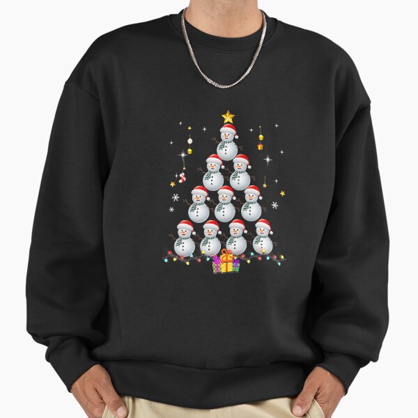 "Snowman Santa Hat Christmas Tree" Premium Oversized Sweatshirt for Sale by YesterDayCheck