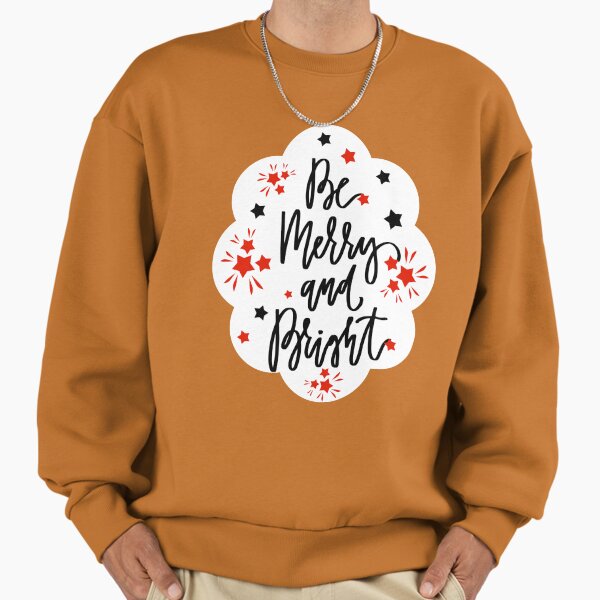 "Be Merry and Bright, Holidays Gifts, Minimalist Christmas collection " Premium Oversized Sweatshirt for Sale by AmazingEcraft