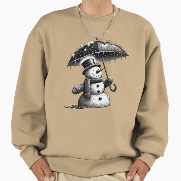 "snowman in the rain" Premium Oversized Sweatshirt for Sale by deepdrinks