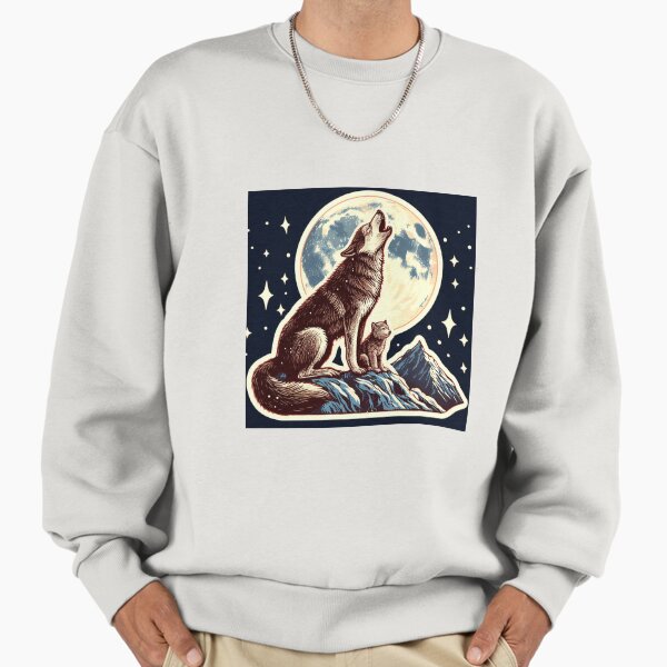 "Wolf Winter Vintage" Premium Oversized Sweatshirt for Sale by siammagicalart