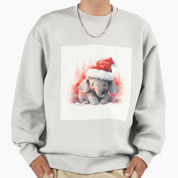 "Baby elephant With Santa hat" Premium Oversized Sweatshirt for Sale by Konkam