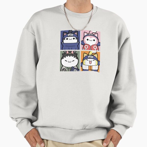 "Nyaruto Sasuke Sakura Shikamaru Naruto Cats Group Shot Panel" Premium Oversized Sweatshirt for Sale by FifthSun