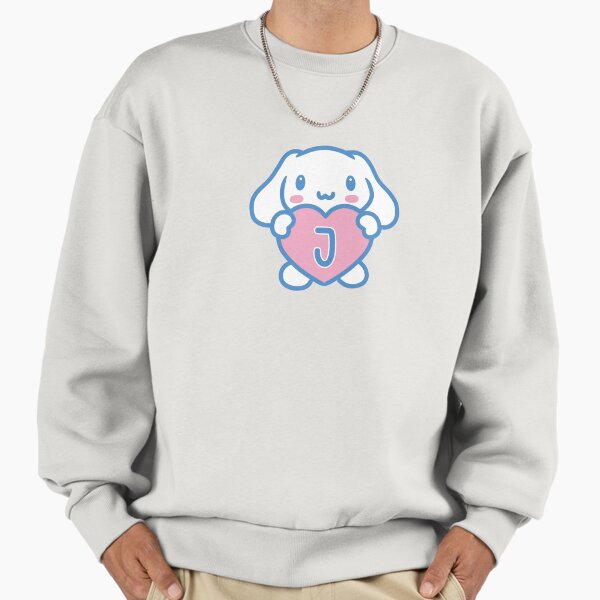 "Cute Cinnamoroll Holding a Heart with Letter J" Premium Oversized Sweatshirt for Sale by moroingo